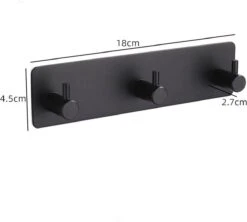 Merkloos Handdoekhaakjes - 3 In 1 Handdoekhaak - Wandhaak - Muurhaak - Zwart -Badkamer Product Winkel 1200x1078 1