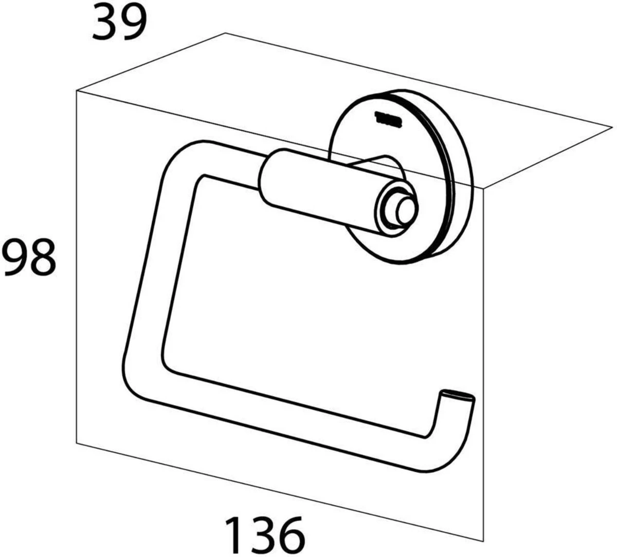 Tiger Urban - Toiletrolhouder Zonder Klep - Zwart 4 Tiger Urban - Toiletrolhouder Zonder Klep - Zwart - Afbeelding 2