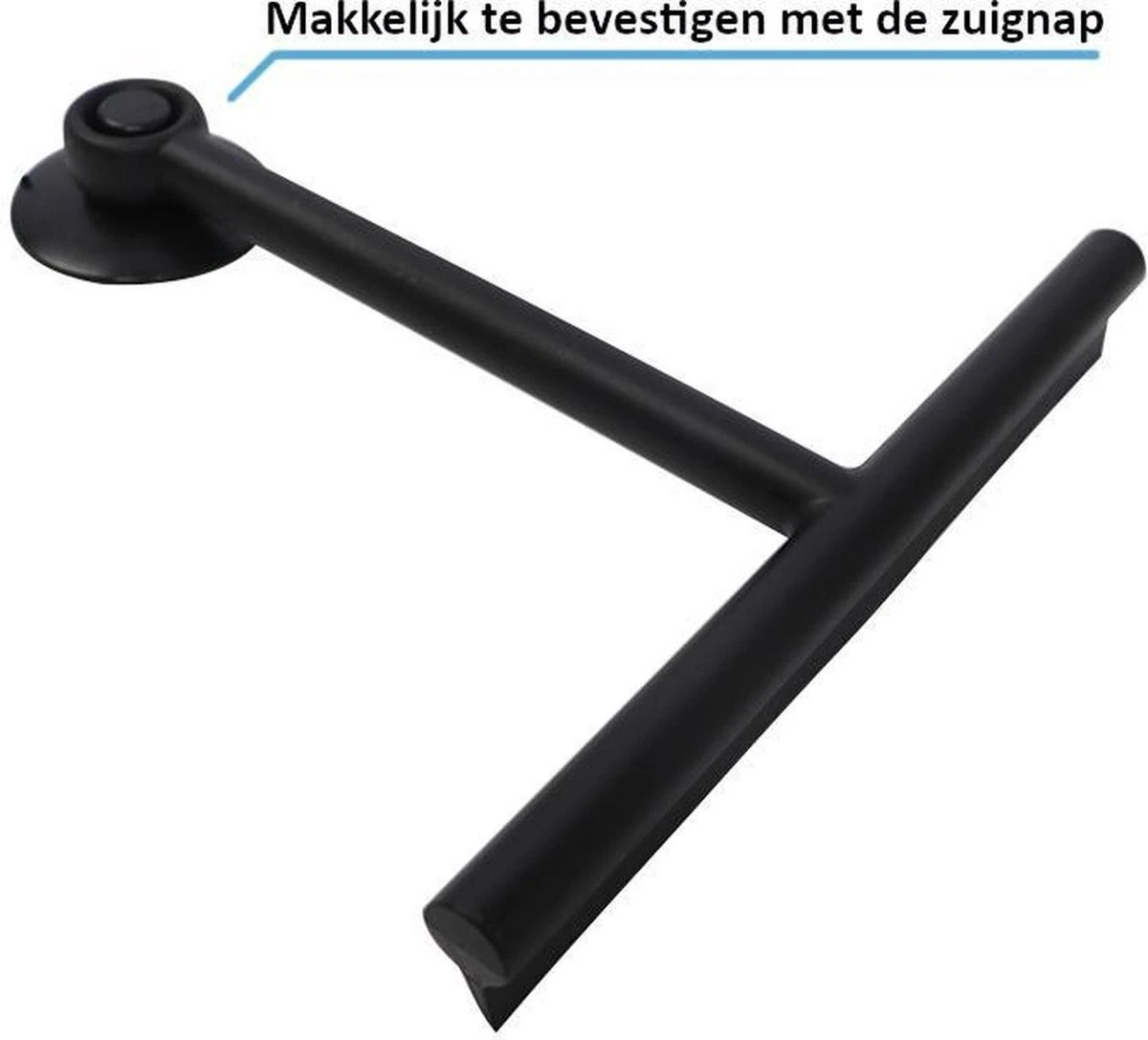 Douche Wisser Met Zuignap - Zwart - Raam Wisser - Raam Trekker - Badkamer Trekker - Badkamer Wisser 8 Douche Wisser Met Zuignap - Zwart - Raam Wisser - Raam Trekker - Badkamer Trekker - Badkamer Wisser - Afbeelding 7