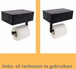 NIRAX WC Rolhouder – Toiletrolhouder - Zwart - RVS - Met Bakje Voor Vochtig Toiletpapier - Zonder Boren - Zelfklevend - Toilet Accessoires - Badkamer Accessoire - Toiletpapier Houder 11 NIRAX WC Rolhouder – Toiletrolhouder - Zwart - RVS - Met Bakje Voor Vochtig Toiletpapier - Zonder Boren - Zelfklevend - Toilet Accessoires - Badkamer Accessoire - Toiletpapier Houder -Badkamer Product Winkel 1200x1094