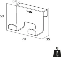 Tiger Caddy - Douchehaak - Glaspaneel Dikte 6-8 Mm - 3,5 X 7 X 5 Cm - Zwart -Badkamer Product Winkel 1200x1120 3