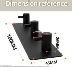 Schäfer & Koch - Handdoekhaakjes - Zelfklevende Haakjes - 2 In 1 - RVS - Mat Zwart -Badkamer Product Winkel 1200x1124 1