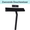 Douchewisser Zwart Met Magneetstrip - Badkamer Accessoires - Raamwisser - Trekker Douche - Silicone - 21cm X 20cm -Badkamer Product Winkel 1200x1127 3