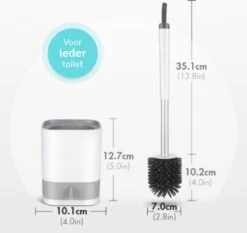 WC Borstel - Toiletborstel - WC Borstel Met Houder - Siliconen Toiletborstel - Vrijstaand Of Hangend - Slimme Lekbak - Optimale Hygiëne -Badkamer Product Winkel 1200x1133 2