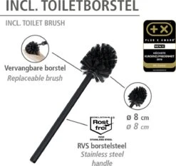 WENKO Toiletbutler Rivalta RVS Mat - Toiletborstel Met Houder, Toiletrolhouder En Reserverolhouder -Badkamer Product Winkel 1200x1136 3