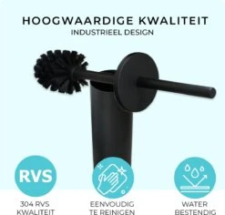 VDN Stainless Toiletborstel Met Houder - Toiletborstelhouder - Zwart - Wc Borstel Met Houder - RVS - Vrijstaand 8 VDN Stainless Toiletborstel Met Houder - Toiletborstelhouder - Zwart - Wc Borstel Met Houder - RVS - Vrijstaand -Badkamer Product Winkel 1200x1147 3