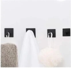 Merkloos Handdoekhaak Set Van 4 Stuks Zonder Boren RVS Zwart Vierkant Zelfklevend Badjas Theedoek Hanger Keuken Badkamer Handdoek Haakjes 20 Merkloos Handdoekhaak Set Van 4 Stuks Zonder Boren RVS Zwart Vierkant Zelfklevend Badjas Theedoek Hanger Keuken Badkamer Handdoek Haakjes -Badkamer Product Winkel 1200x1149 3