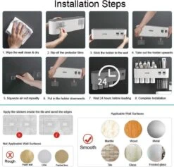 Tandenborstelhouder Badkamer - LB545 – Elektrische Tandenborstel Houder - Opbergbox - Tandenborstel - Automatische Tandpasta Knijper Dispenser - Badkamer Accessoires 9 Tandenborstelhouder Badkamer - LB545 – Elektrische Tandenborstel Houder - Opbergbox - Tandenborstel - Automatische Tandpasta Knijper Dispenser - Badkamer Accessoires -Badkamer Product Winkel 1200x1150 4
