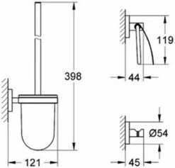 GROHE Essentials Accessoireset - Toiletrolhouder - Toiletborstelset - Haak -Badkamer Product Winkel 1200x1152 6