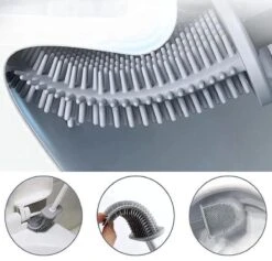 Lopoleis WC Borstel – Toiletborstel – Gesloten Bodem – WC Borstel Met Randreiniger – Siliconen – Zwart – WC Borstel Met Houder – Vrijstaand – Hangend – WC Borstel En Houder -Badkamer Product Winkel 1200x1153 5