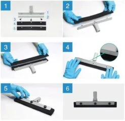 Vitamo™ Premium 2-in-1 Badkamer Vloerwisser Lang Met Ophangsysteem - Douchewisser Met Afdraaibare Wisser - Raamwisser - 180° Draaiend - Uitschuifbaar 70/125 CM - Grijs -Badkamer Product Winkel 1200x1156 11