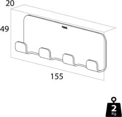 Tiger Colar - Handdoekhaak Multi - Zwart 16 Tiger Colar - Handdoekhaak Multi - Zwart -Badkamer Product Winkel 1200x1156 3