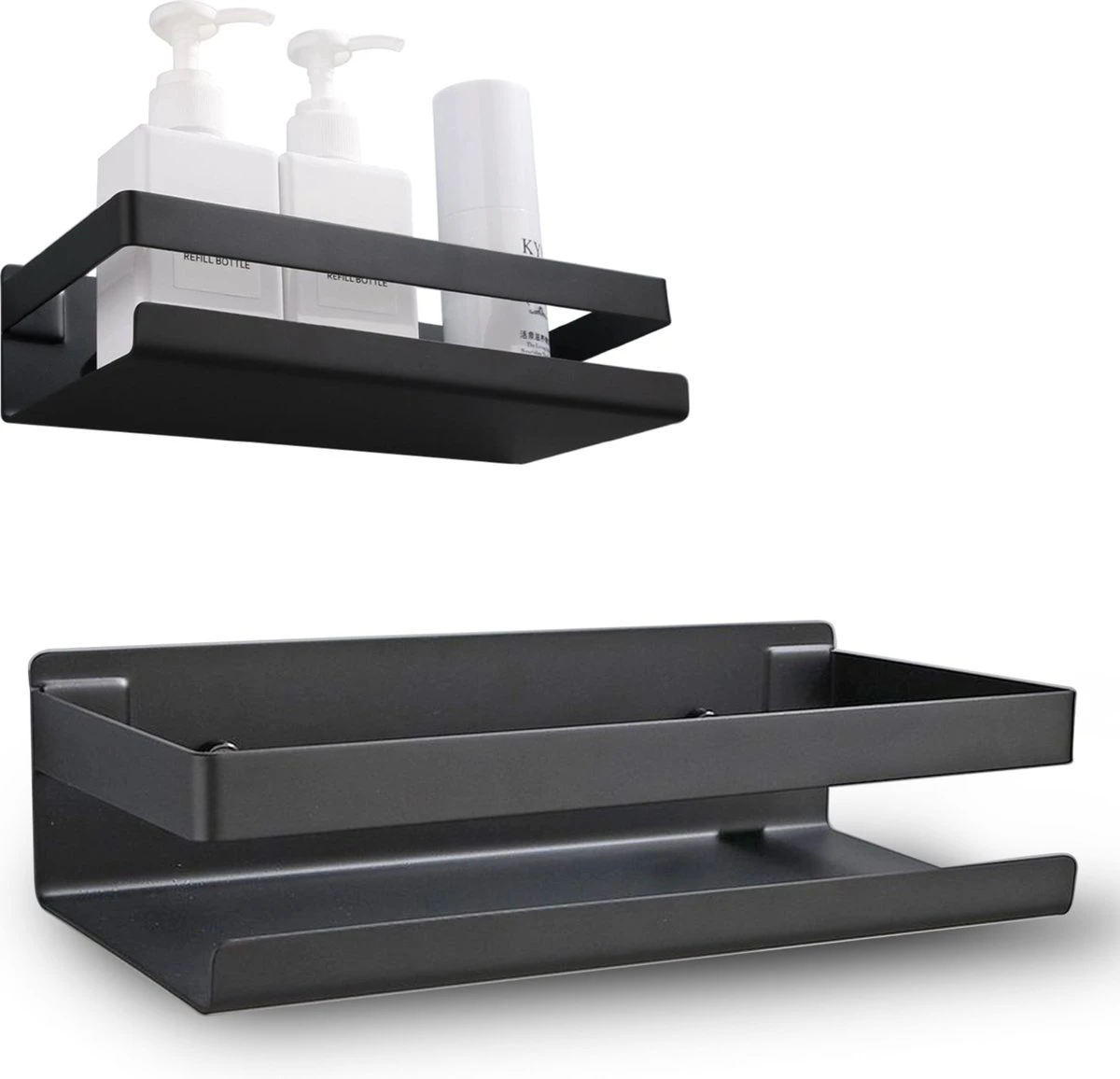 Roegaarden Doucherek Zonder Boren - Doucherekjes - Hangend - Zwart RVS - 23 CM 3 Roegaarden Doucherek Zonder Boren - Doucherekjes - Hangend - Zwart RVS - 23 CM