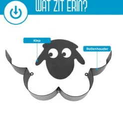 Schaap Toiletrolhouder| Extensso® | - Wc Rolhouder - Wc Rolhouder Zwart - Wc Rolhouder Staand - Wc Rolhouder Zonder Boren - Toiletrolhouder Staand - Zonder Boren - Toiletrolstandaard - Kerst Cadeau - Cadeautjes -Badkamer Product Winkel 1200x1157 2