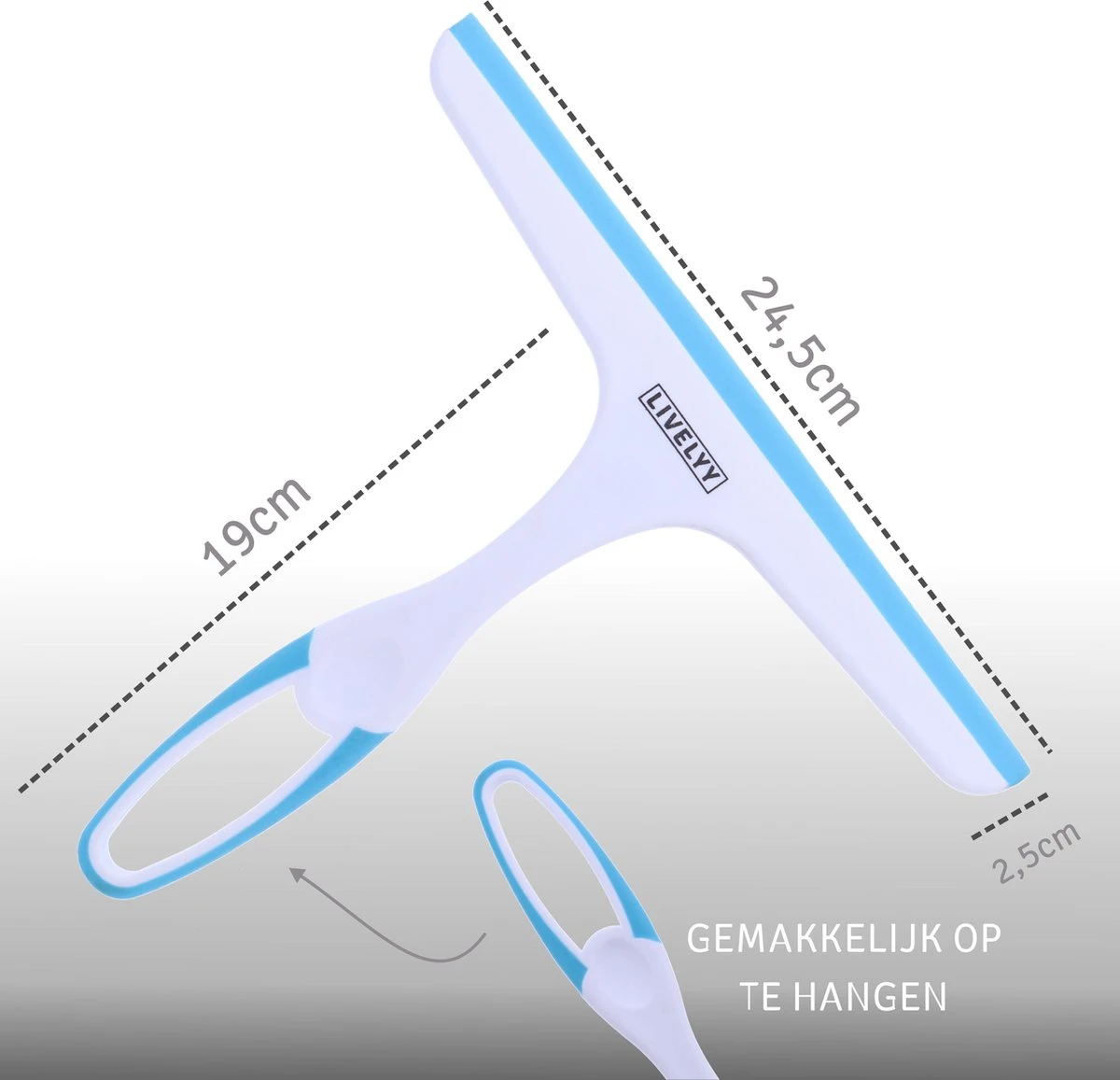 LIVELYY - Professionele Douchewisser - Raamwisser - Douche Trekker - Douchewissers - Aqua Blauw 6 LIVELYY - Professionele Douchewisser - Raamwisser - Douche Trekker - Douchewissers - Aqua Blauw - Afbeelding 4