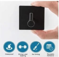 Merkloos Handdoekhaak Set Van 4 Stuks Zonder Boren RVS Zwart Vierkant Zelfklevend Badjas Theedoek Hanger Keuken Badkamer Handdoek Haakjes 17 Merkloos Handdoekhaak Set Van 4 Stuks Zonder Boren RVS Zwart Vierkant Zelfklevend Badjas Theedoek Hanger Keuken Badkamer Handdoek Haakjes -Badkamer Product Winkel 1200x1159 2