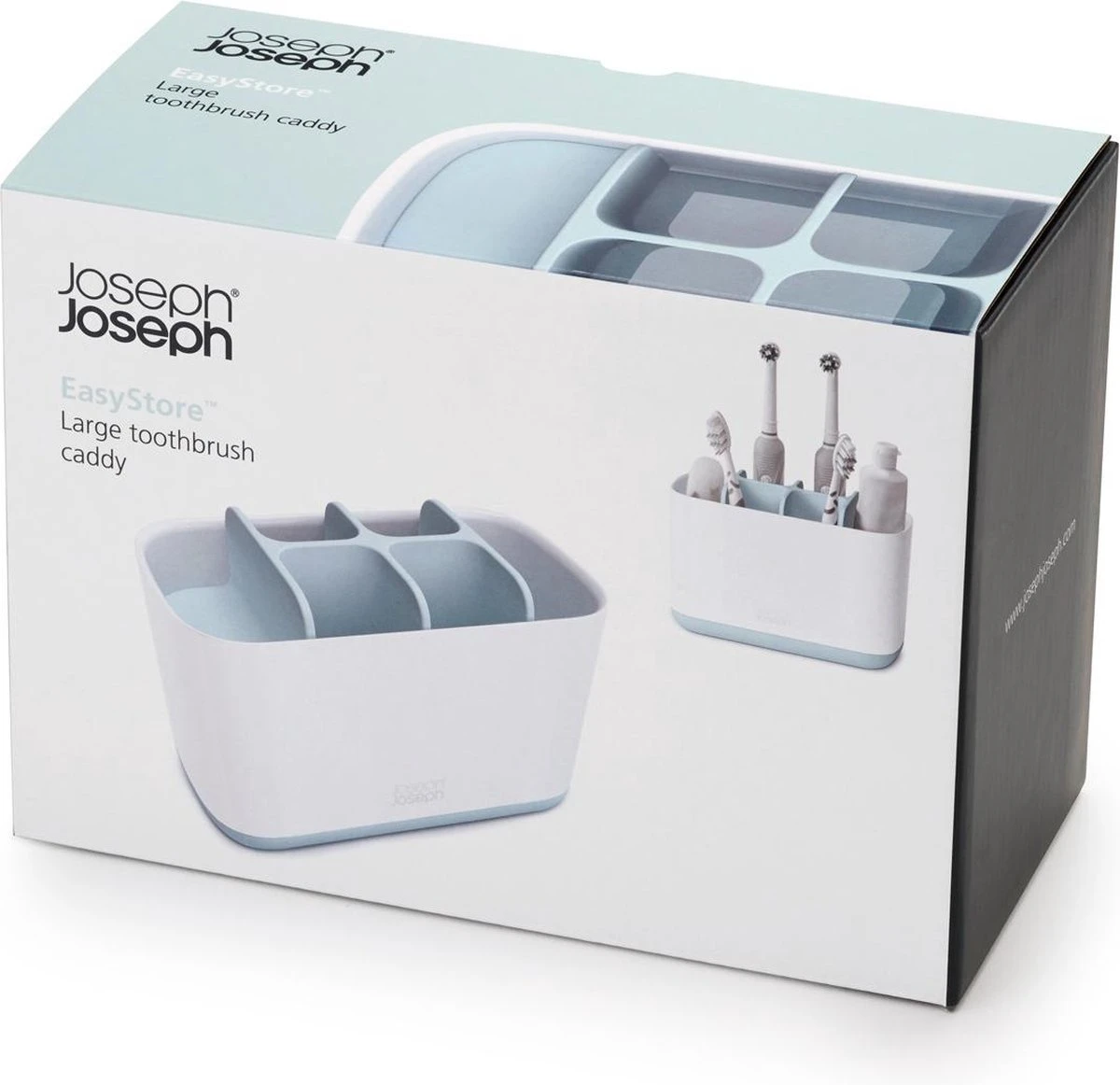 Joseph Joseph Badkamer Easy-Store Tandenborstelorganiser Large - 16.8x8.4x12.6 Cm - Creme/licht Blauw 7 Joseph Joseph Badkamer Easy-Store Tandenborstelorganiser Large - 16.8x8.4x12.6 Cm - Creme/licht Blauw - Afbeelding 5