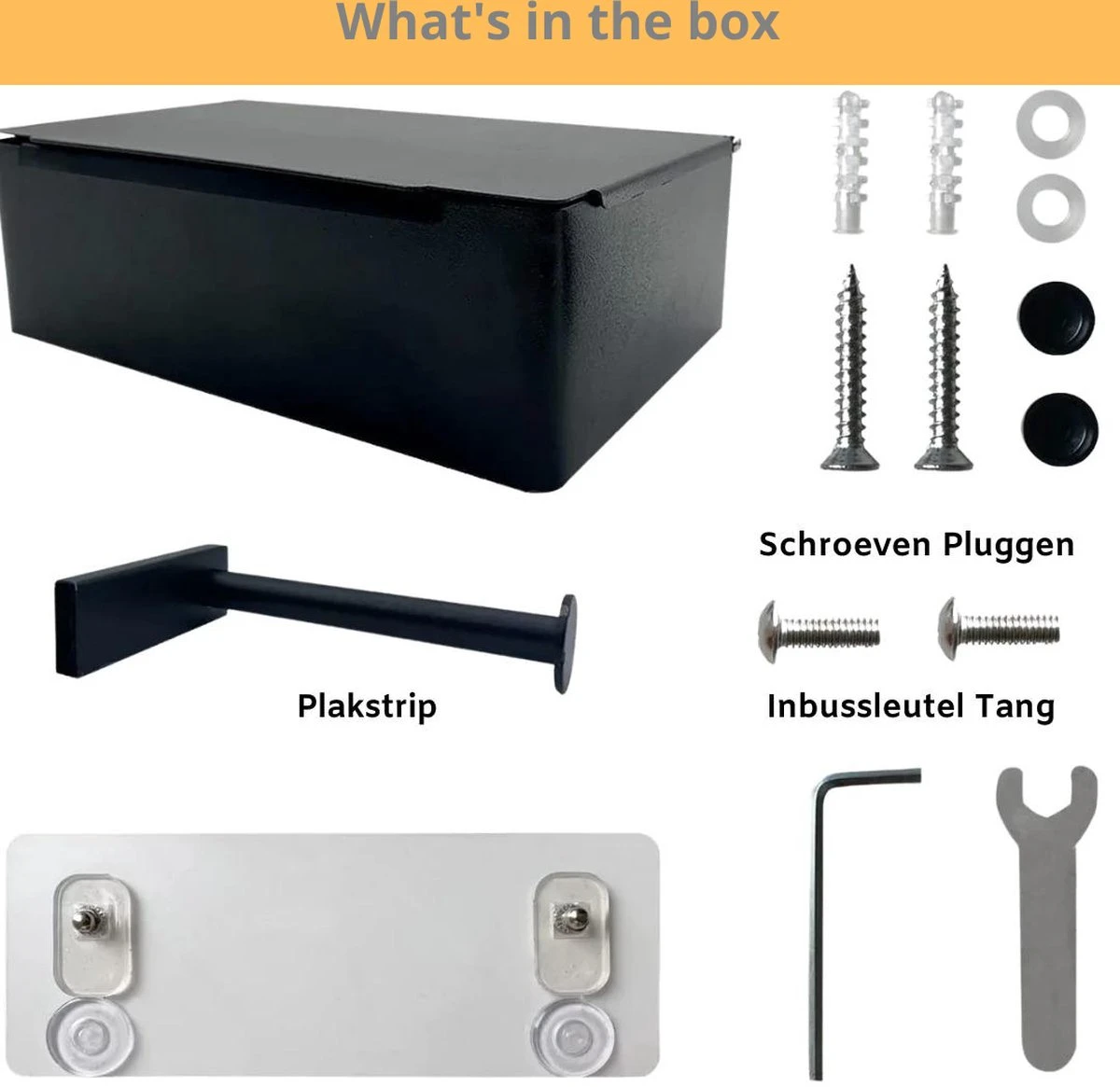 NIRAX WC Rolhouder – Toiletrolhouder - Zwart - RVS - Met Bakje Voor Vochtig Toiletpapier - Zonder Boren - Zelfklevend - Toilet Accessoires - Badkamer Accessoire - Toiletpapier Houder 8 NIRAX WC Rolhouder – Toiletrolhouder - Zwart - RVS - Met Bakje Voor Vochtig Toiletpapier - Zonder Boren - Zelfklevend - Toilet Accessoires - Badkamer Accessoire - Toiletpapier Houder - Afbeelding 6