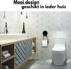 Pazzo Goods - Toiletpapierhouder - Zwart - Met Boren - Vintage - Wc Rolhouder Zwart - Wc-rolhouder Vintage - Wc-papierhouder - Wc-rolhouder -Badkamer Product Winkel 1200x1167