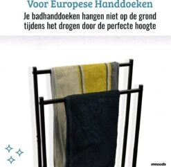 Mmoods XL Handdoekrek 2 Baren Badkamer Zwart - 25 X 50 X 86 Cm - Handdoekenrek Staand Keuken - Handdoekhouder Vrijstaand 2 Dragers 13 Mmoods XL Handdoekrek 2 Baren Badkamer Zwart - 25 X 50 X 86 Cm - Handdoekenrek Staand Keuken - Handdoekhouder Vrijstaand 2 Dragers -Badkamer Product Winkel 1200x1169 2