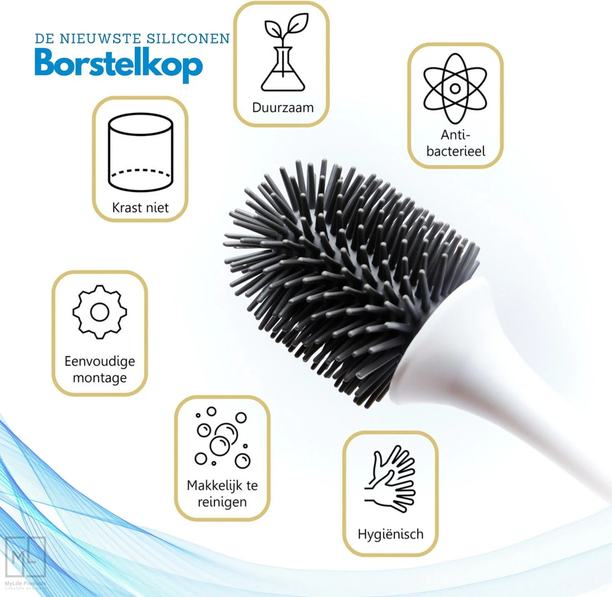 MyLife WC Borstel Met Houder - Toiletborstel - Staand Of Hangend - Extra Hygiënisch - Inclusief Muurklever - Ventilatieroosters - Nieuw Design 8 MyLife WC Borstel Met Houder - Toiletborstel - Staand Of Hangend - Extra Hygiënisch - Inclusief Muurklever - Ventilatieroosters - Nieuw Design - Afbeelding 6