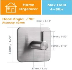 Merkloos Roestvrijstalen Handdoekhaakjes | 3M™ Zelfklevend | 4 Stuks | Mat Zwart | Wandhaak | Ophanghaken | Plakhaakjes | Haakjes | Badkamer | Keuken | RVS 10 Merkloos Roestvrijstalen Handdoekhaakjes | 3M™ Zelfklevend | 4 Stuks | Mat Zwart | Wandhaak | Ophanghaken | Plakhaakjes | Haakjes | Badkamer | Keuken | RVS -Badkamer Product Winkel 1200x1175