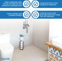 Ogoods Praktische WC Rolhouder – RVS Toiletrolhouder Staand – Rolhouder – Zonder Boren - Toiletrolstandaard - Zwart 12 Ogoods Praktische WC Rolhouder – RVS Toiletrolhouder Staand – Rolhouder – Zonder Boren - Toiletrolstandaard - Zwart -Badkamer Product Winkel 1200x1176 1