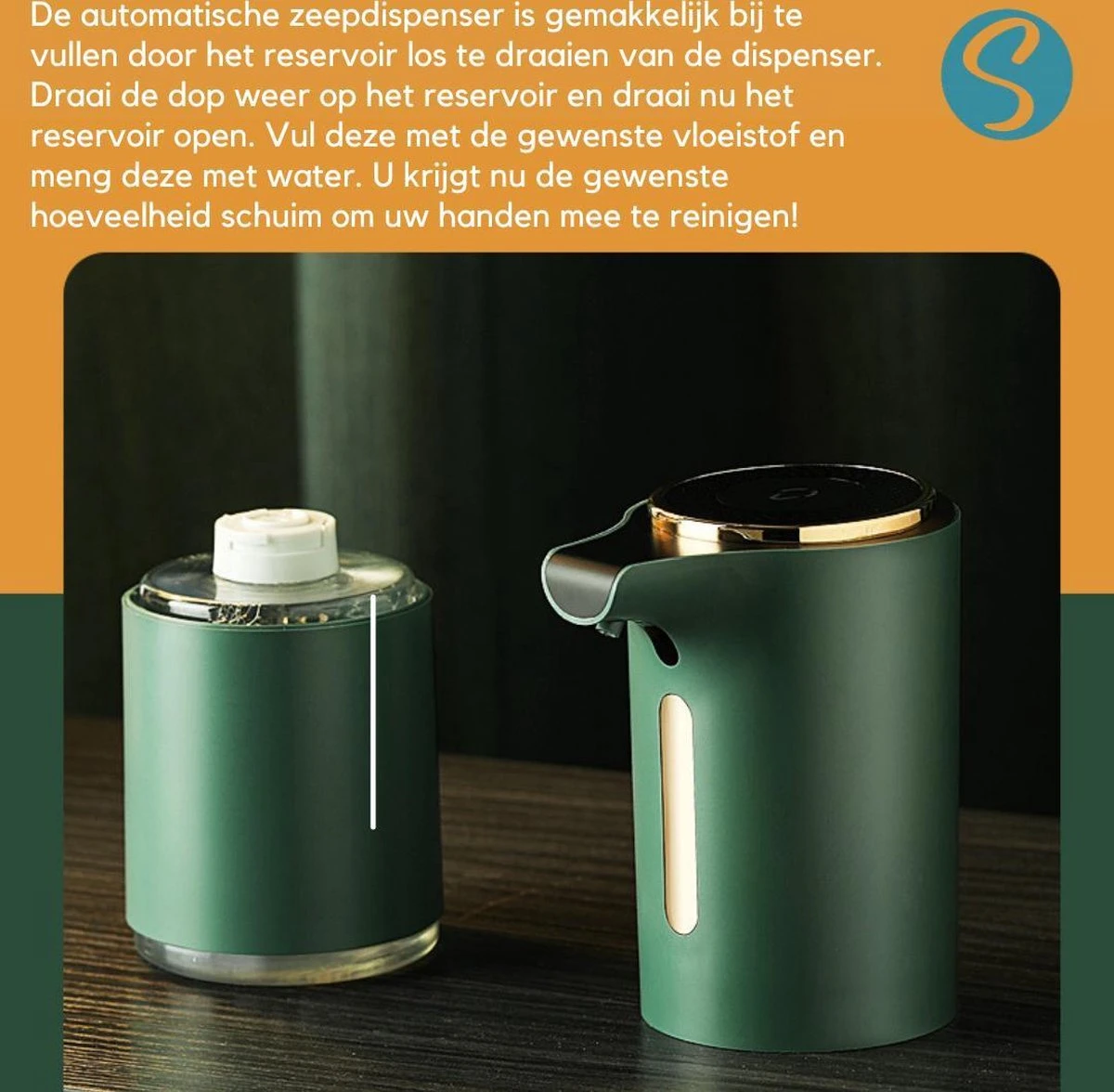 Green Lush Comfort - Automatische Zeepdispenser Voor Desinfecterende Gel - Desinfectie Dispenser - No Touch Zeep Pomp - Handsfree Zeeppomp Elektrisch - Sensor - Hygiënisch - Keuken - Badkamer - Toilet 7 Green Lush Comfort - Automatische Zeepdispenser Voor Desinfecterende Gel - Desinfectie Dispenser - No Touch Zeep Pomp - Handsfree Zeeppomp Elektrisch - Sensor - Hygiënisch - Keuken - Badkamer - Toilet - Afbeelding 5