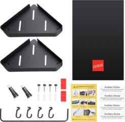 Cgoods Doucherek 2 Laags - Doucherek Zonder Boren - Doucherekje - Douchemandje - Badkamerrek - Badkamer Accessoires - Zwart 17 Cgoods Doucherek 2 Laags - Doucherek Zonder Boren - Doucherekje - Douchemandje - Badkamerrek - Badkamer Accessoires - Zwart -Badkamer Product Winkel 1200x1177 4