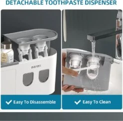 LuxeBass Tandenborstel Organizer | Tandenborstelhouder | Automatisch Tandpasta Dispenser | Met Lade En Opbergvak Voor Badkamer - LB544 -Badkamer Product Winkel 1200x1178 1