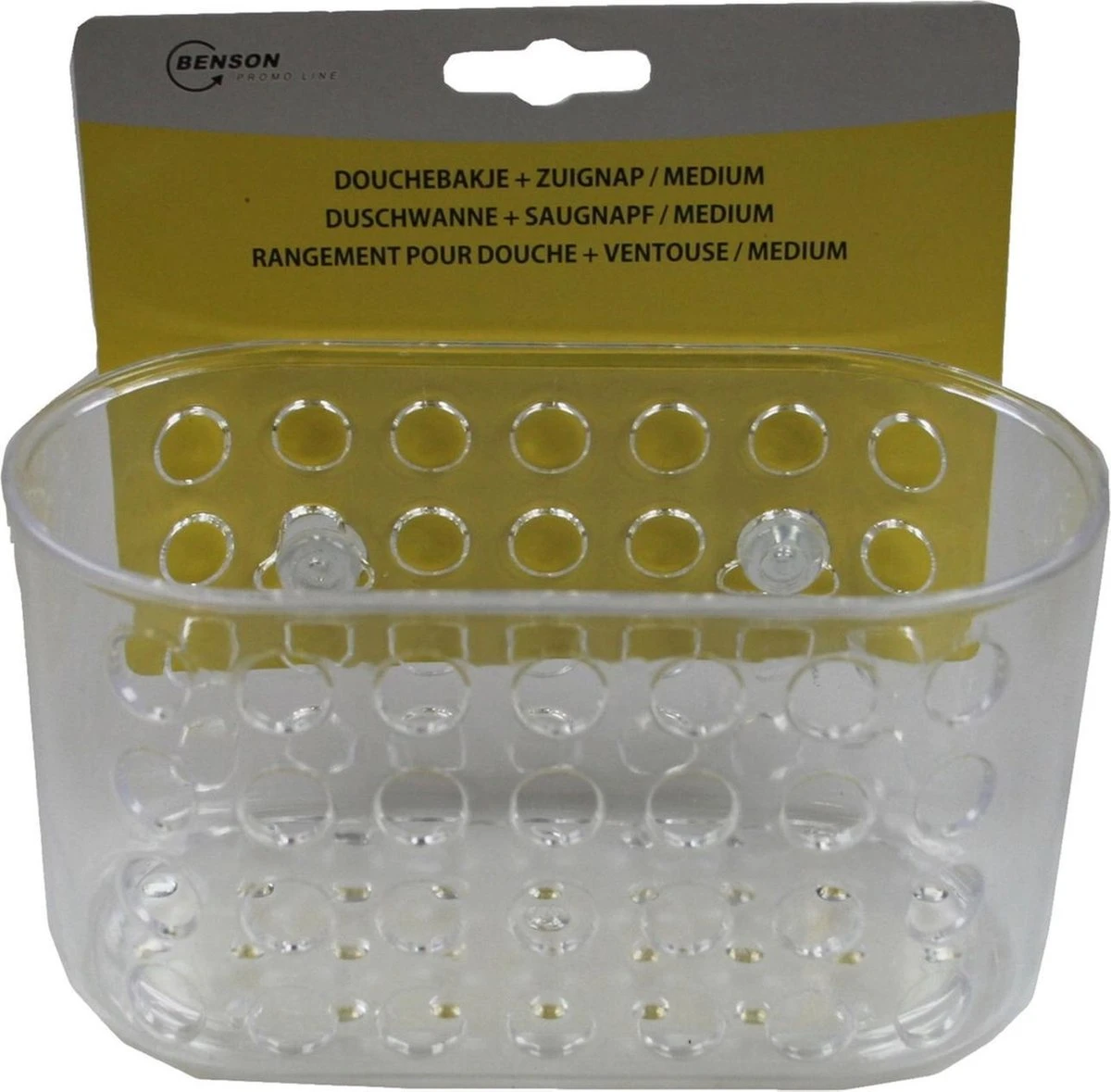 Douchebakje Transparant Met Zuignappen - 15.5 X 8 X 8 Cm - Inhoud 1 Liter - Badkamerspullen Bakjes - Badkamer Opbergbakjes / Organizers 4 Douchebakje Transparant Met Zuignappen - 15.5 X 8 X 8 Cm - Inhoud 1 Liter - Badkamerspullen Bakjes - Badkamer Opbergbakjes / Organizers - Afbeelding 2