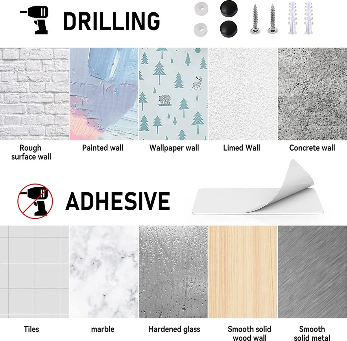 BOTC Toiletrolhouder Met Handdoekhaakjes - Toiletrolhouder - Toiletrolhouder - Zelfklevend / Boren / Zonder Boren - RVS - Zwart 9 BOTC Toiletrolhouder Met Handdoekhaakjes - Toiletrolhouder - Toiletrolhouder - Zelfklevend / Boren / Zonder Boren - RVS - Zwart - Afbeelding 7