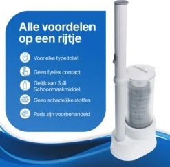 RevoBrush WC Borstel Met Houder Vrijstaand - Hygiënische Toiletborstel - Met 14x Pads -Badkamer Product Winkel 1200x1182 5
