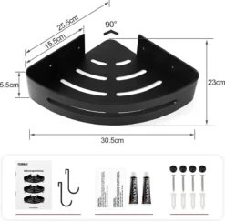 Sens Design Doucherekjes Set Van 3 - Doucherek Zonder Boren - Zwart 23 Sens Design Doucherekjes Set Van 3 - Doucherek Zonder Boren - Zwart -Badkamer Product Winkel 1200x1182 7
