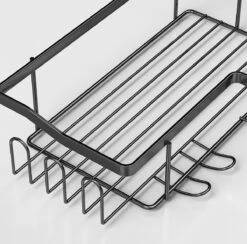 STRICX Doucherekhoek 2 Laags Zwart - Zonder Boren - Zelfklevend Doucherek - Doucherek - Doucherek Voor Badkamer/ Keuken - Doucherek Met Plakstrip - Keukenrek Met Plakstrip - Badrek Douche – Doucherek Hoekvorm - Badkamerrek Douchemandje -Badkamer Product Winkel 1200x1184 6