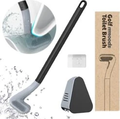 Mmoods Siliconen Golf Toiletborstel – WC Borstel Met Houder – Flexibele Siliconen WC Borstel – Antibacterieel – Hygiënisch – Zwart -Badkamer Product Winkel 1200x1190 4