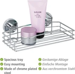 WENKO Vacuum-Loc Doucherek Chroom - Bevestigen Zonder Boren 23 WENKO Vacuum-Loc Doucherek Chroom - Bevestigen Zonder Boren -Badkamer Product Winkel 1200x1191 2