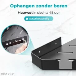 Luxe Doucherek Zonder Boren – 1/2/3 Laags – 32 Cm – Hangend – Aluminium – Zwart 18 Luxe Doucherek Zonder Boren – 1/2/3 Laags – 32 Cm – Hangend – Aluminium – Zwart -Badkamer Product Winkel 1200x1191 3