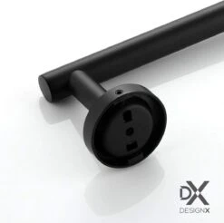 DesignX Toiletrolhouder Zwart - WC Rolhouder - Matte - Papier - Houder - Incl. Schroeven -Badkamer Product Winkel 1200x1195 1