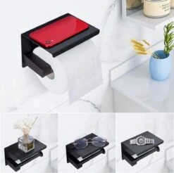 Toiletrolhouder - Wc Rol Houder Met Plankje - Inclusief Haakje - RVS - Waterbestendig - Zwart - Rheme 17 Toiletrolhouder - Wc Rol Houder Met Plankje - Inclusief Haakje - RVS - Waterbestendig - Zwart - Rheme -Badkamer Product Winkel 1200x1195 2