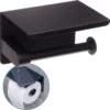 Sanics WC Rolhouder Zwart – Toiletrolhouder Zonder Boren – Met Plankje - Zelfklevend - RVS 1 Sanics WC Rolhouder Zwart – Toiletrolhouder Zonder Boren – Met Plankje - Zelfklevend - RVS -Badkamer Product Winkel 1200x1196 1