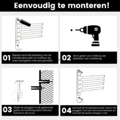 Tolussa Handdoekrek Badkamer Zwart - 30 CM - Handdoekhouder Zwart - Handdoekenrek Badkamer - Draaibaar 24 Tolussa Handdoekrek Badkamer Zwart - 30 CM - Handdoekhouder Zwart - Handdoekenrek Badkamer - Draaibaar -Badkamer Product Winkel 1200x1196 3