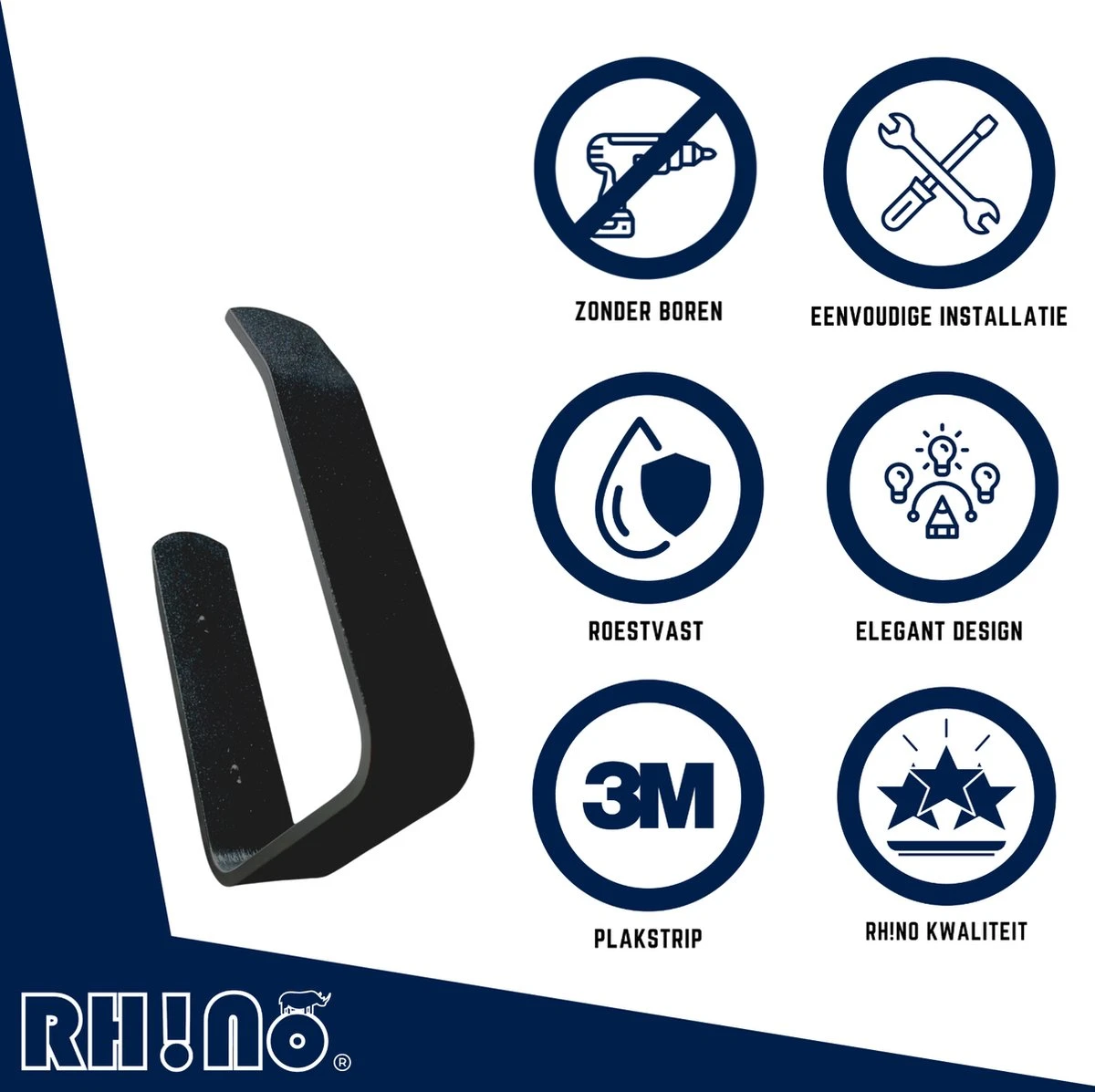 Toiletrolhouder Zonder Boren | RVS Zwart | Rh!no | Wc Rolhouder | Badkamer Accesoires | Closetrolhouder | Mat Zwart |Zelfklevend 4 Toiletrolhouder Zonder Boren | RVS Zwart | Rh!no | Wc Rolhouder | Badkamer Accesoires | Closetrolhouder | Mat Zwart |Zelfklevend - Afbeelding 2