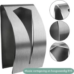 RVS Handdoekhouder 2 Stuks - Zelfklevend - Design Handdoek / Theedoek Klem - Handdoek Klem - Handdoek Haak -Badkamer Product Winkel 1200x1197 15