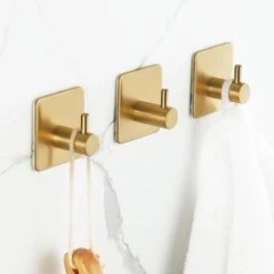 Merkloos Zelfklevende Handdoekhaakjes - Set Van 4 - Goud Kleurig - Voor Badkamer Of Keuken | Handdoekhaakjes Rvs | Handdoekhaakjes Goud Zelfklevend | Handdoekhaak Goud | Handdoek 10 Merkloos Zelfklevende Handdoekhaakjes - Set Van 4 - Goud Kleurig - Voor Badkamer Of Keuken | Handdoekhaakjes Rvs | Handdoekhaakjes Goud Zelfklevend | Handdoekhaak Goud | Handdoek -Badkamer Product Winkel 1200x1198 11
