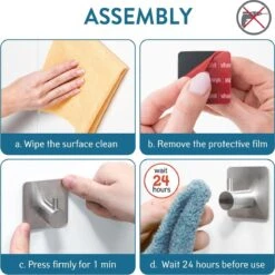 Tatkraft George Heavy Duty Zelfklevende Wandhaakjes - RVS Handdoekhouder Haak - Muur Ophang Zelfklevend Muurhaak Ophanghaakjes - Handdoekklem Keuken Ophanghaak Zonder Boren - Wand Theedoek / Handdoek Houder - Universeel Gebruik - Set Van 4 Stuks 11 Tatkraft George Heavy Duty Zelfklevende Wandhaakjes - RVS Handdoekhouder Haak - Muur Ophang Zelfklevend Muurhaak Ophanghaakjes - Handdoekklem Keuken Ophanghaak Zonder Boren - Wand Theedoek / Handdoek Houder - Universeel Gebruik - Set Van 4 Stuks -Badkamer Product Winkel 1200x1198 13