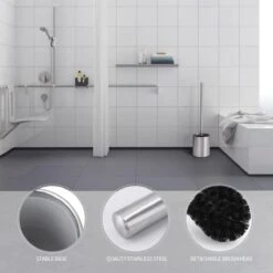 Merkloos Toiletborstel RVS - Wcborstel Rvs - RVS Toiletborstel In Houder - Toiletborstelhouder - Wc Borstel - Toiletborstel Met Houder Vrijstaand - RVS Geborsteld -Badkamer Product Winkel 1200x1198 14