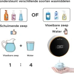 Royal WM - Automatische Zeepdispenser - 300ml - Zwart - Wandmontage - Sensor 16 Royal WM - Automatische Zeepdispenser - 300ml - Zwart - Wandmontage - Sensor -Badkamer Product Winkel 1200x1198 27