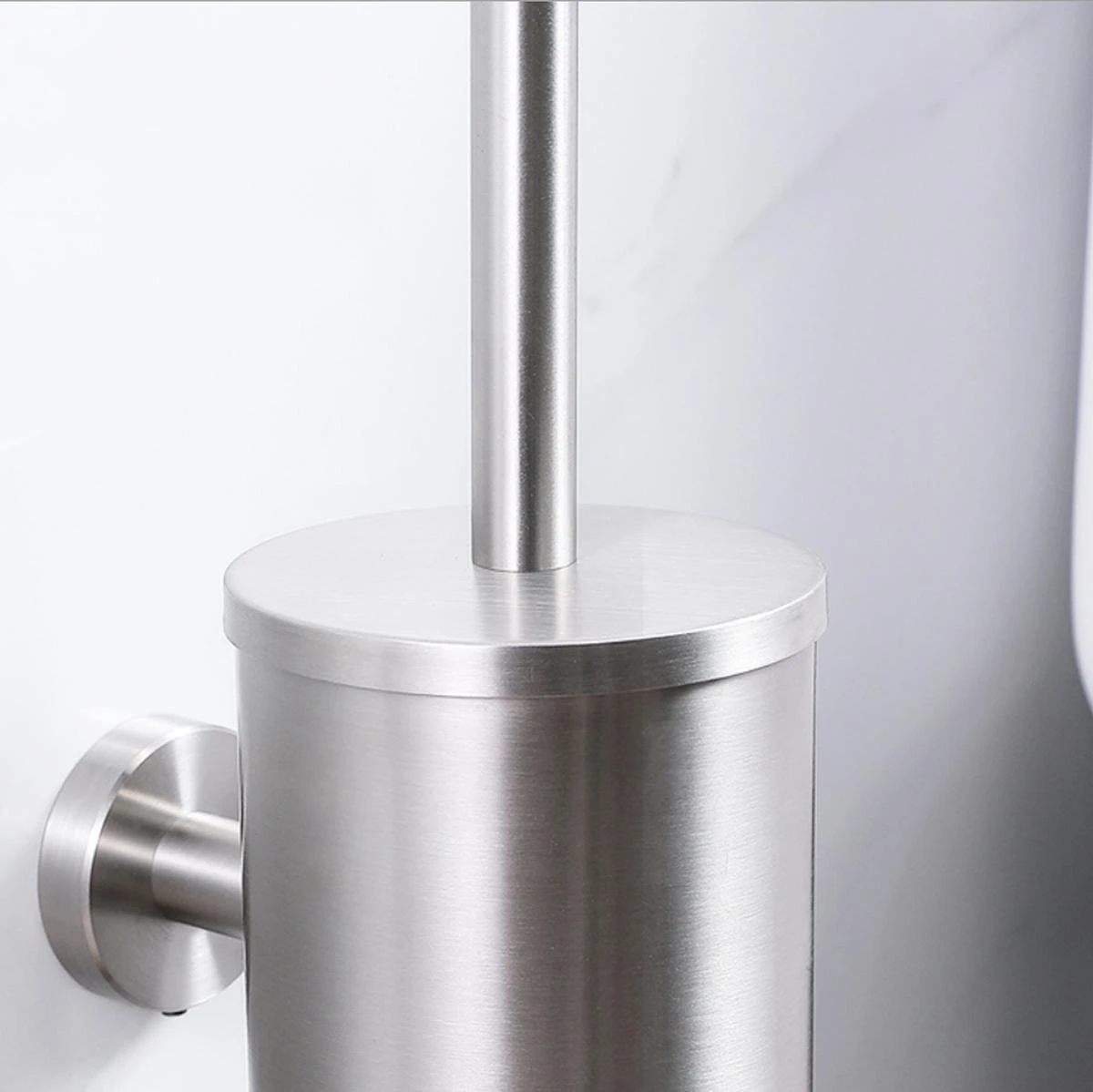 VDN Stainless Toiletborstel Met Houder - Toiletborstelhouder - Zilver - Wc Borstel Met Houder - RVS - Hangend 5 VDN Stainless Toiletborstel Met Houder - Toiletborstelhouder - Zilver - Wc Borstel Met Houder - RVS - Hangend - Afbeelding 3