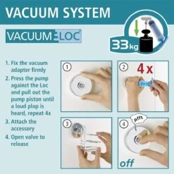 WENKO Vacuum-Loc Doucherek Chroom - Bevestigen Zonder Boren 34 WENKO Vacuum-Loc Doucherek Chroom - Bevestigen Zonder Boren -Badkamer Product Winkel 1200x1199 14